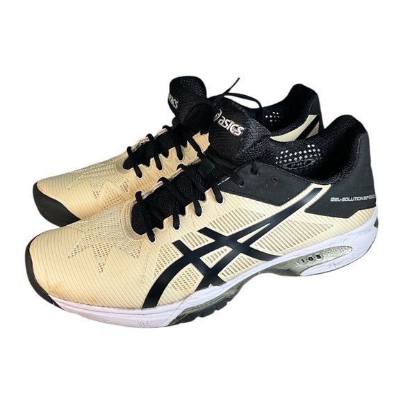 ASICS Men’s Tennis Shoes GEL Solution Speed 3. Color Lemon Chiffon & Black Size9 - Picture 1 of 15